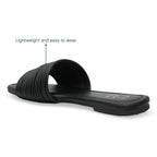 Multi Strapped Black Flats