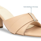 Beige Strapped Heel