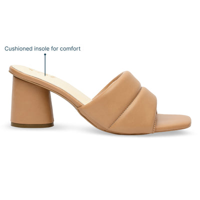 Puffed Tan Heels