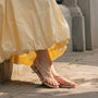 Buckled Beige Strap Flats