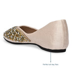 Gold Embellished Inde Ballerina