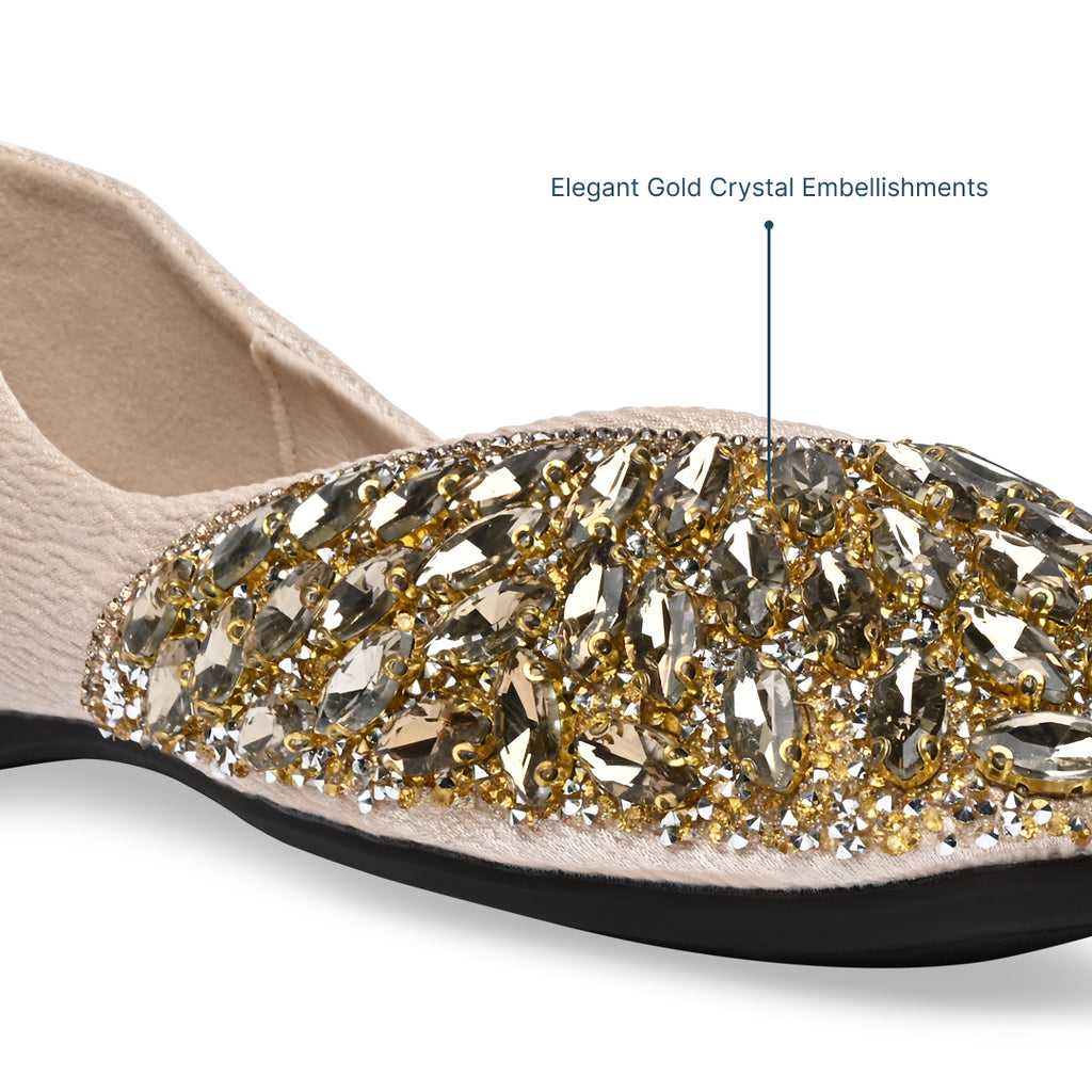 Gold Embellished Inde Ballerina