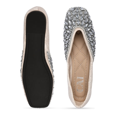 Silver Embellished Inde Ballerina