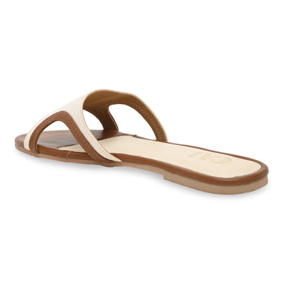 Curved in Canvas Tan Flats