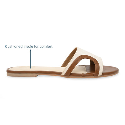 Curved in Canvas Tan Flats