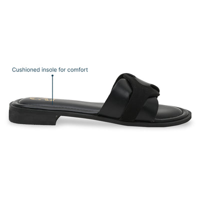 Black Interlock Flats