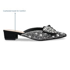 Sparkly Black Mule Heels
