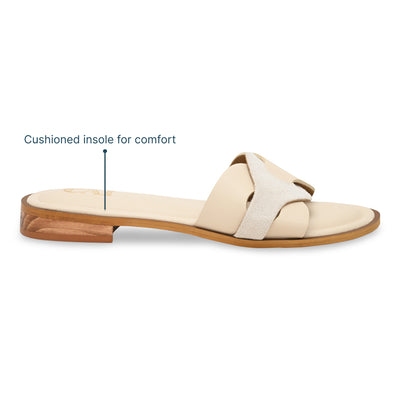 Cream Interlock Flats