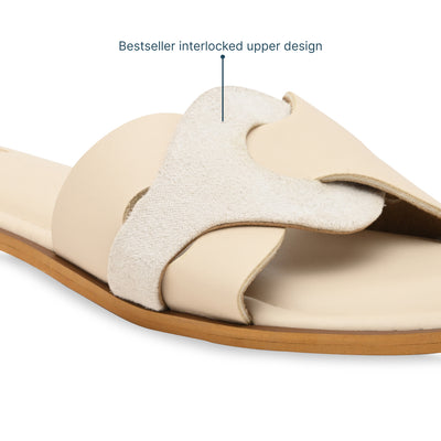 Cream Interlock Flats