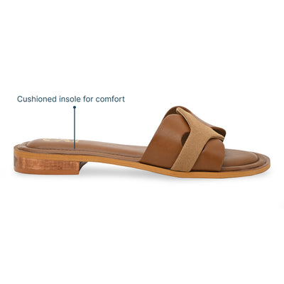 Tan Interlock Flats