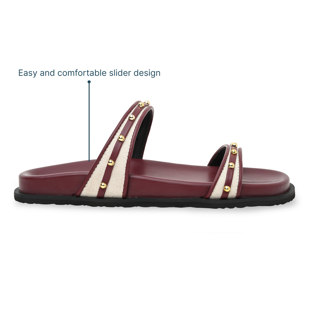 Rivet Canvas Maroon Slider