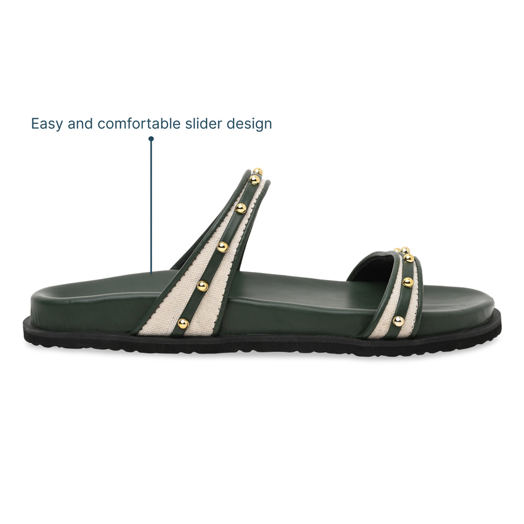Rivet Canvas Olive Slider