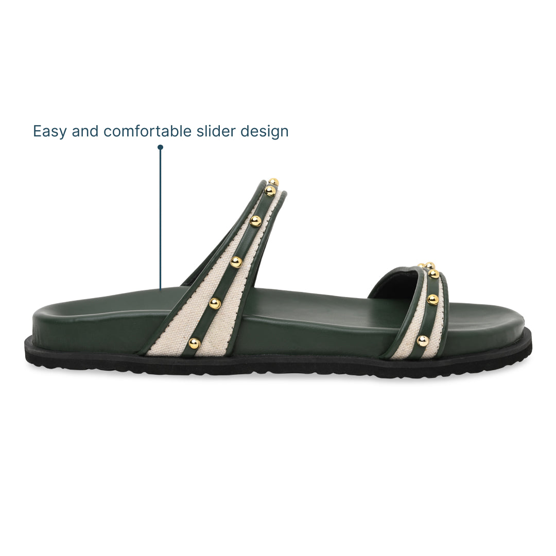 Rivet Canvas Olive Slider