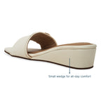Buckled White Strap Wedge
