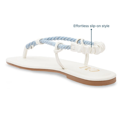 Light Blue Thong Rope Flat