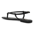 Black Thong Backstrap Flats