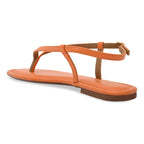 Orange Thong Backstrap Flats