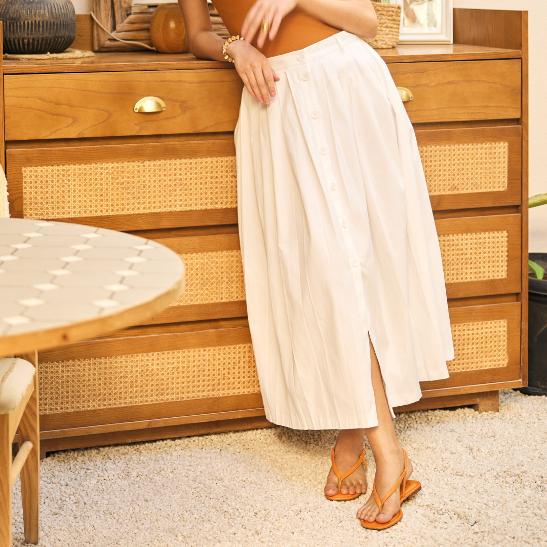 Orange Thong Backstrap Flats