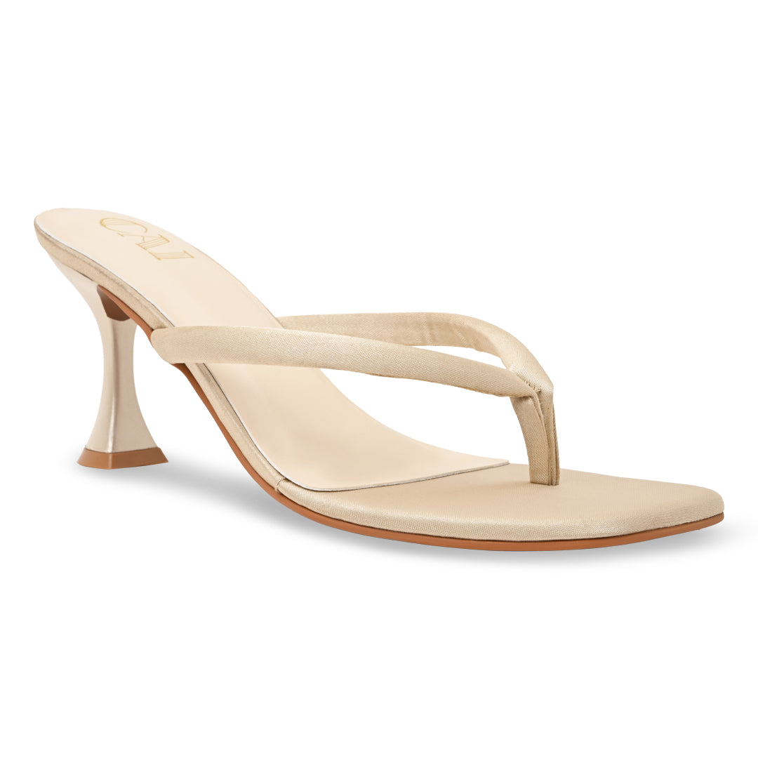 Sunlight Satin Thong Heels