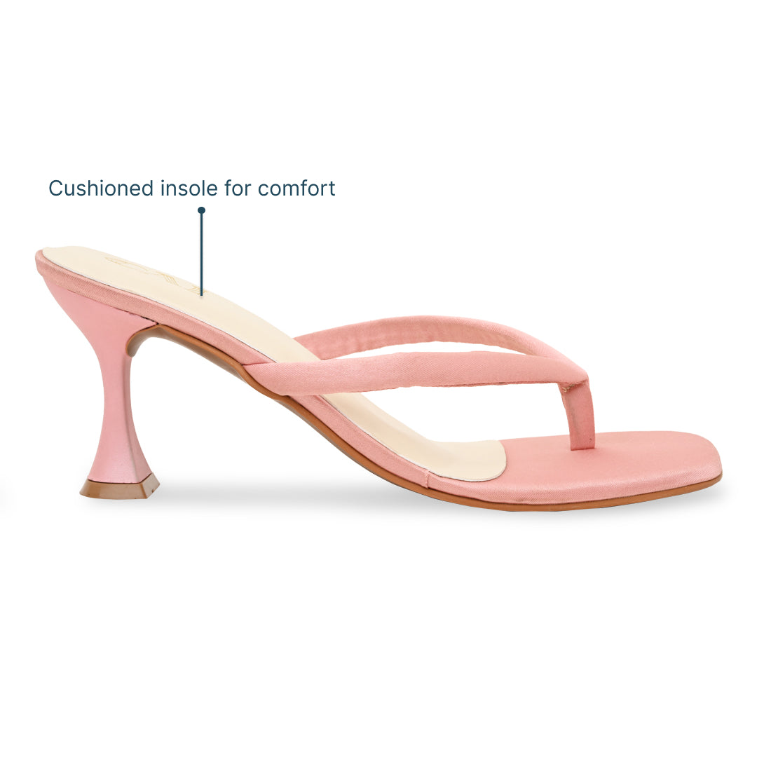 Rosa Satin Thong Heels