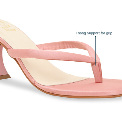 Rosa Satin Thong Heels