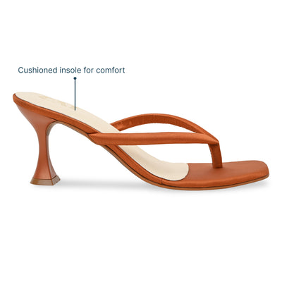 Sunset Satin Thong Heels