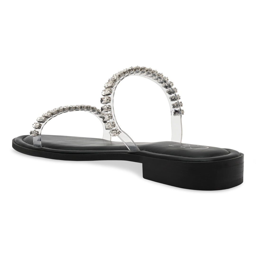 Gem Glow Black Flats