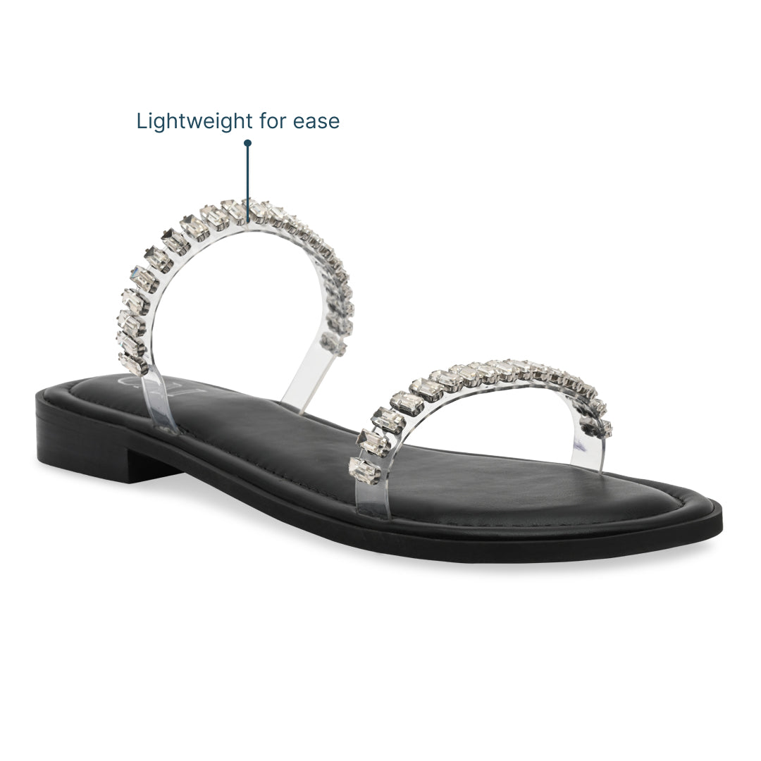 Gem Glow Black Flats