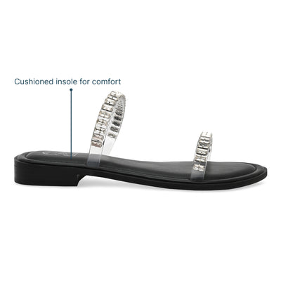 Gem Glow Black Flats