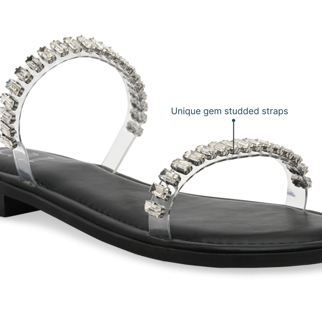 Gem Glow Black Flats