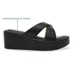 Black Cross Strap Platform
