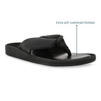 Knotted Thong Black Flat