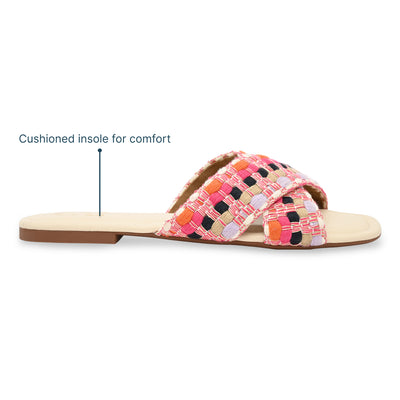 Pink Printed Flats
