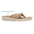 Knotted Thong Beige Flat