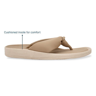 Knotted Thong Beige Flat