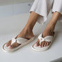 Knotted Thong Cream Flat