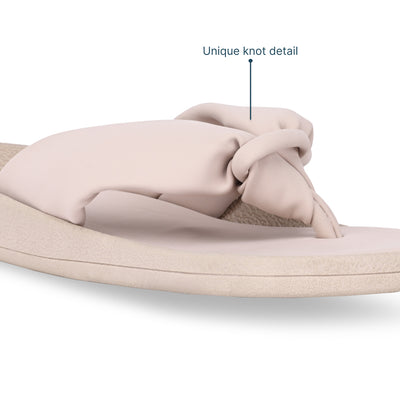 Knotted Thong Pink Flat