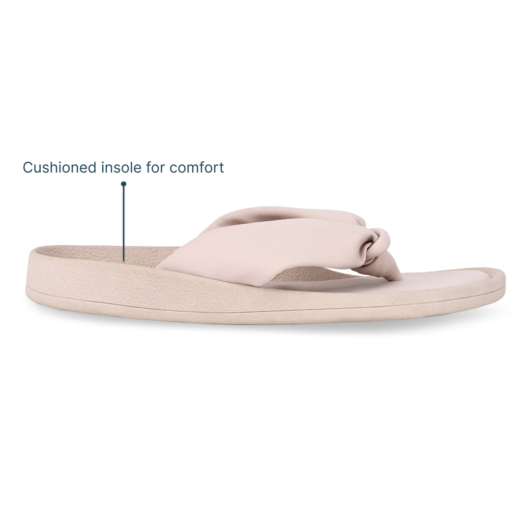 Knotted Thong Pink Flat
