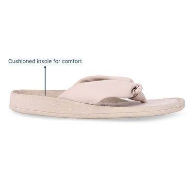 Knotted Thong Pink Flat