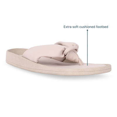 Knotted Thong Pink Flat