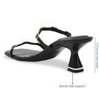 Multi Buckled Black Heels
