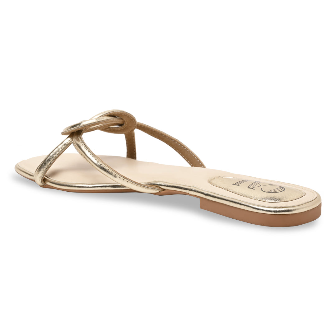 Twisted Strap Gold Flat