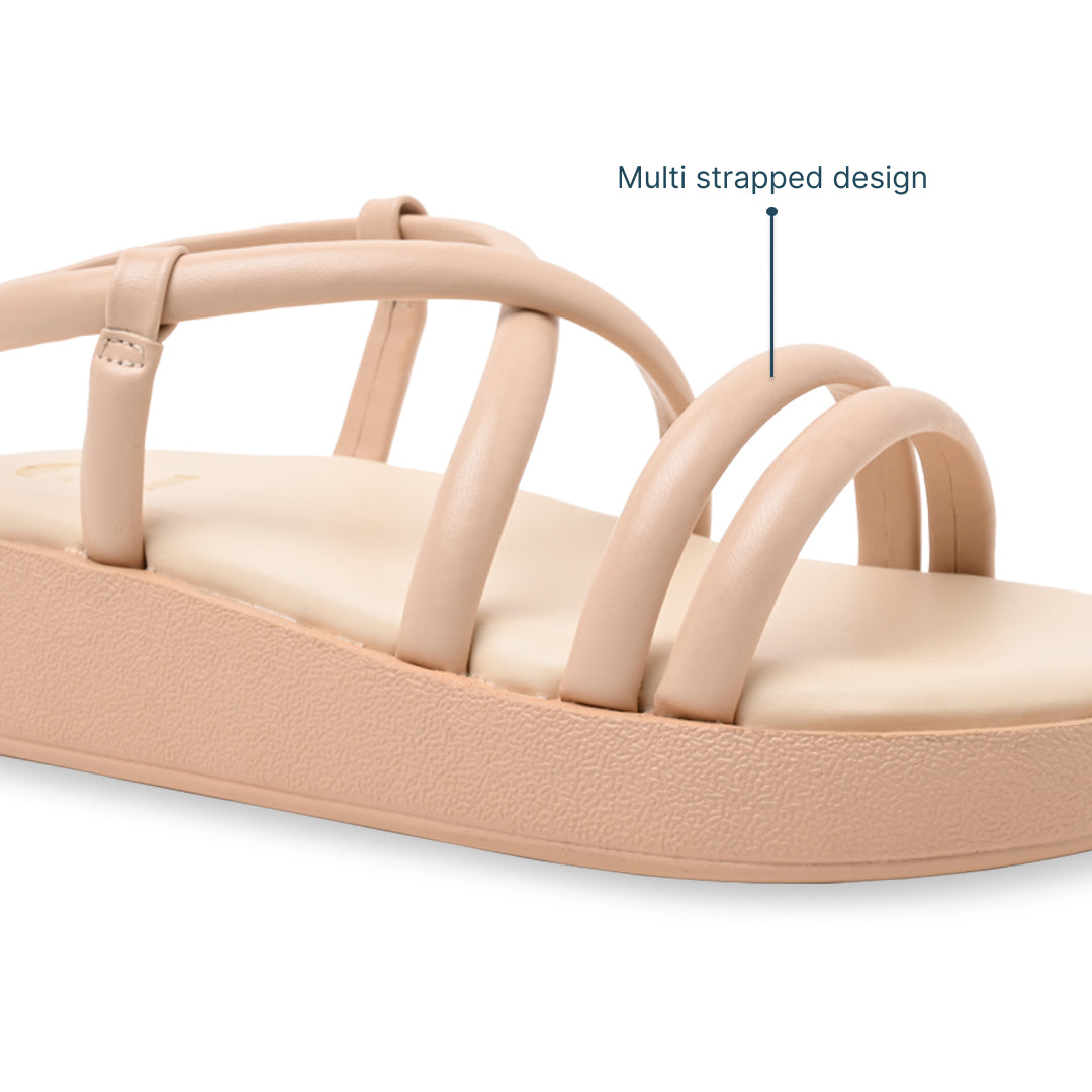 Peach Strappy Platform