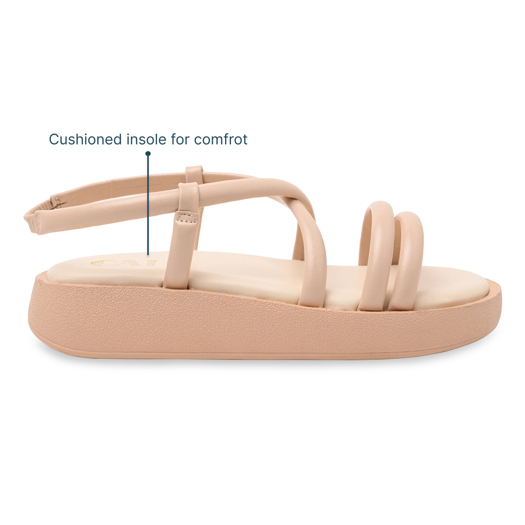 Peach Strappy Platform