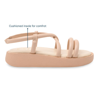 Peach Strappy Platform