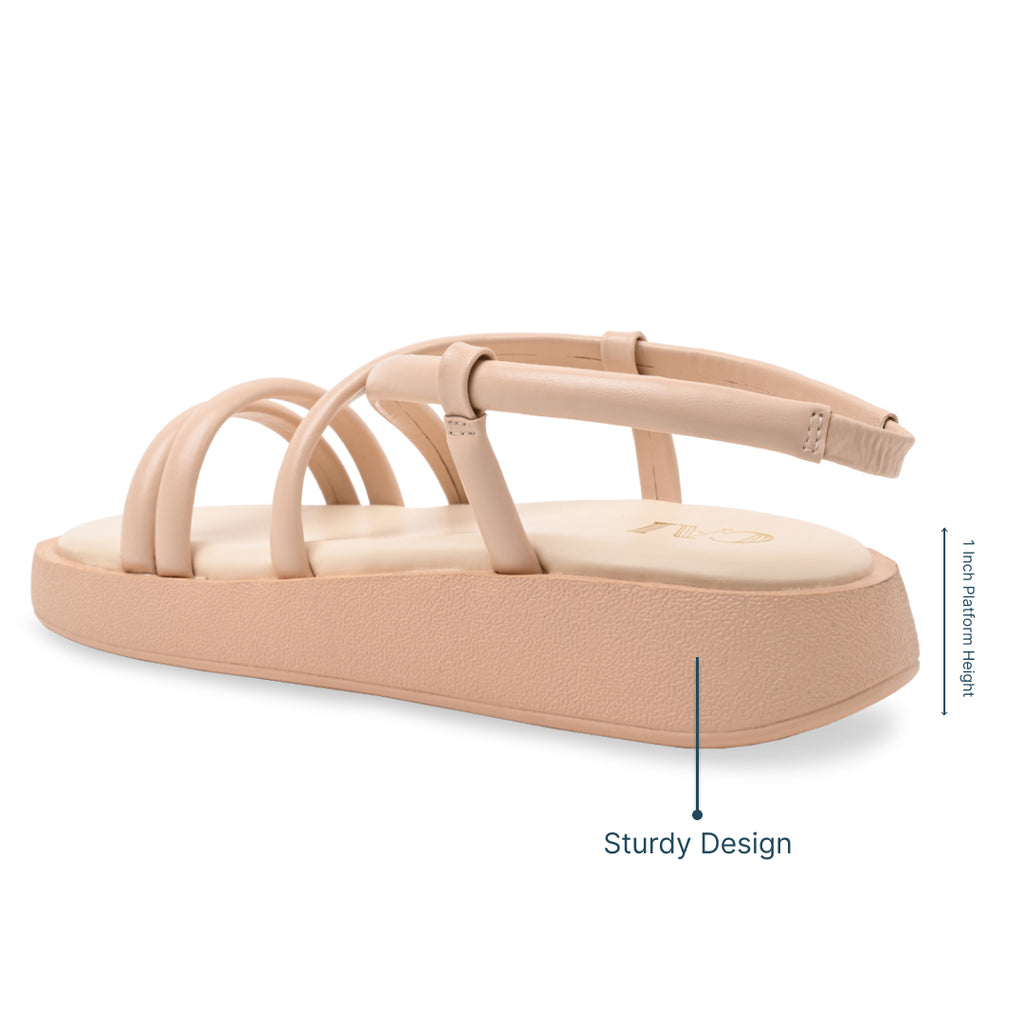 Peach Strappy Platform