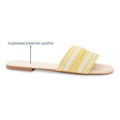 Multi Strapped Yellow Flats