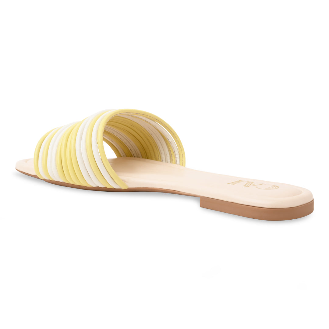 Multi Strapped Yellow Flats