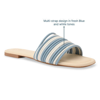 Multi Strapped Blue Flats