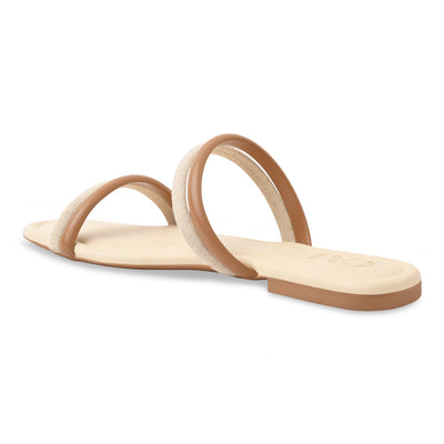 Twin Strap Nude Flats